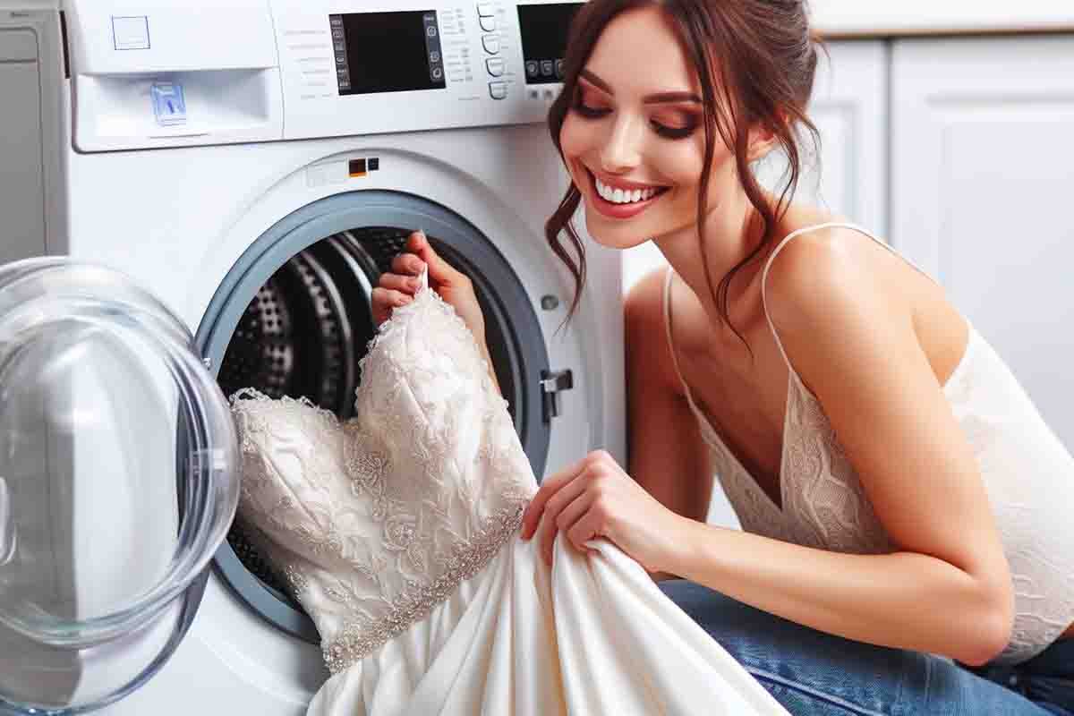come lavare in casa l'abito da sposa